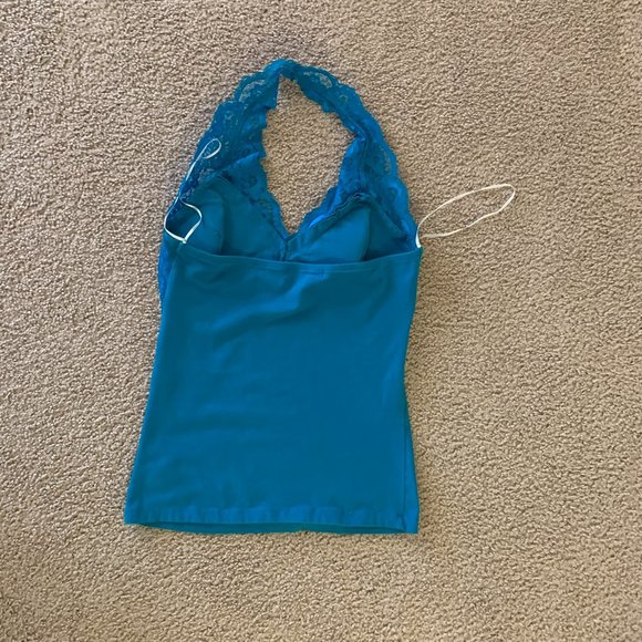 Bozzolo Blue Lace Halter Top - Picture 2 of 3